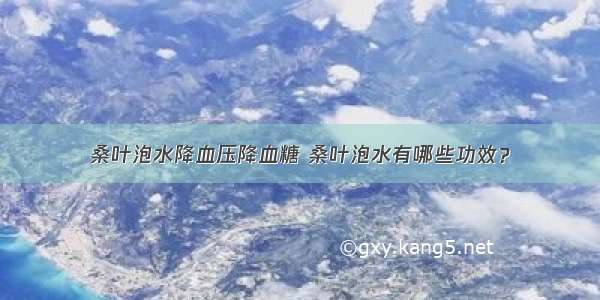 桑叶泡水降血压降血糖 桑叶泡水有哪些功效？