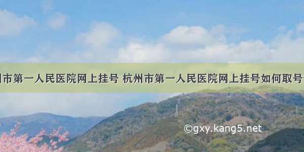 杭州市第一人民医院网上挂号 杭州市第一人民医院网上挂号如何取号预约