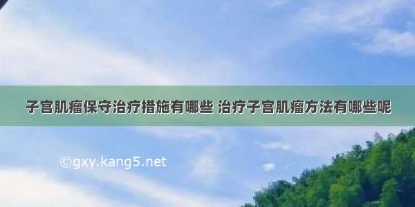 子宫肌瘤保守治疗措施有哪些 治疗子宫肌瘤方法有哪些呢