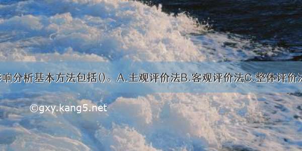 项目的经济影响分析基本方法包括()。A.主观评价法B.客观评价法C.整体评价法D.局部评价