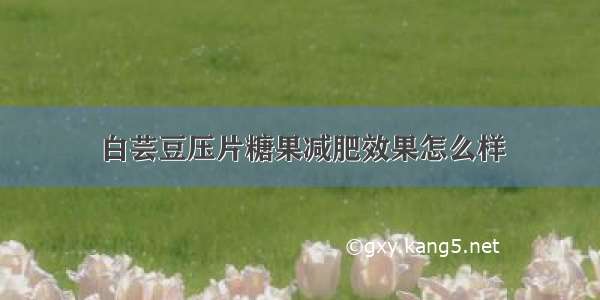 白芸豆压片糖果减肥效果怎么样