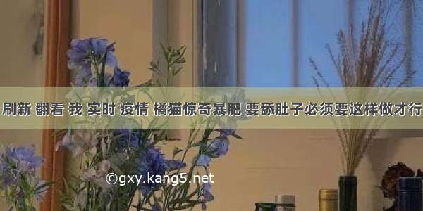 刷新 翻看 我 实时 疫情 橘猫惊奇暴肥 要舔肚子必须要这样做才行