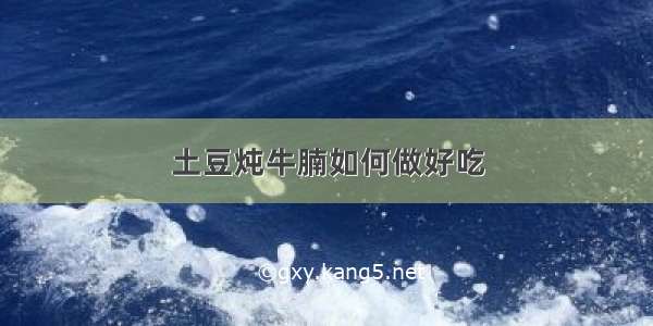 土豆炖牛腩如何做好吃