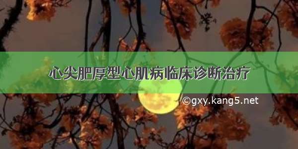 心尖肥厚型心肌病临床诊断治疗