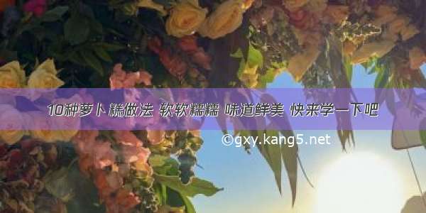 10种萝卜糕做法 软软糯糯 味道鲜美 快来学一下吧