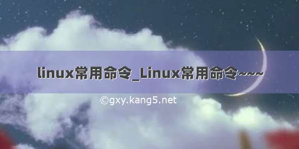 linux常用命令_Linux常用命令~~~