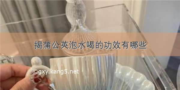 揭蒲公英泡水喝的功效有哪些