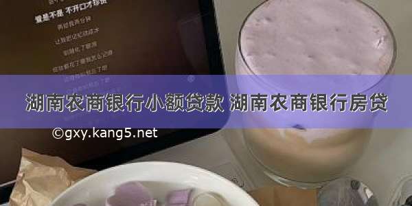 湖南农商银行小额贷款 湖南农商银行房贷