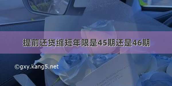 提前还贷缩短年限是45期还是46期