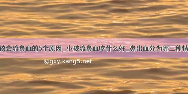 小孩会流鼻血的5个原因_小孩流鼻血吃什么好_鼻出血分为哪三种情况