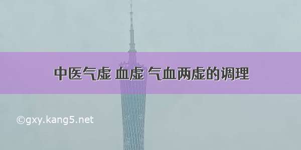 中医气虚 血虚 气血两虚的调理