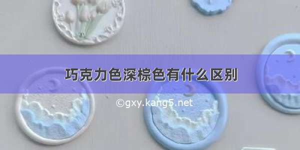 巧克力色深棕色有什么区别