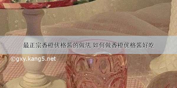 最正宗香橙优格酱的做法 如何做香橙优格酱好吃