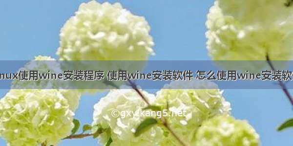 linux使用wine安装程序 使用wine安装软件 怎么使用wine安装软件