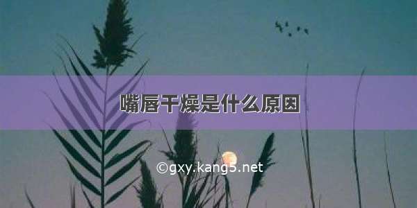 嘴唇干燥是什么原因