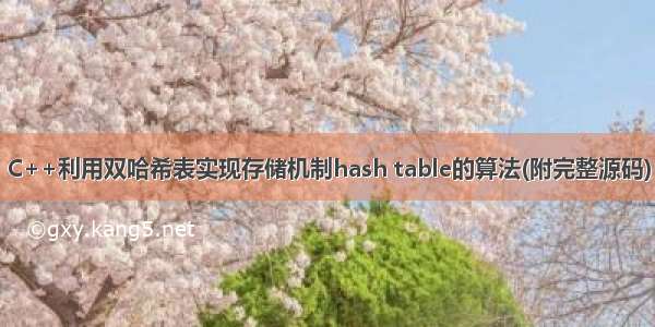 C++利用双哈希表实现存储机制hash table的算法(附完整源码)