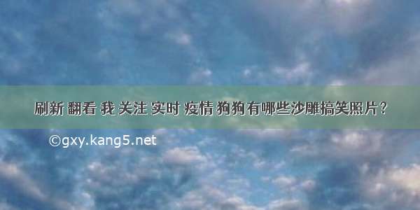 刷新 翻看 我 关注 实时 疫情 狗狗有哪些沙雕搞笑照片？