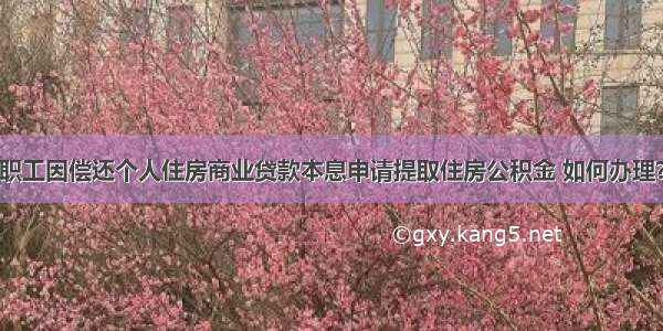 职工因偿还个人住房商业贷款本息申请提取住房公积金 如何办理？