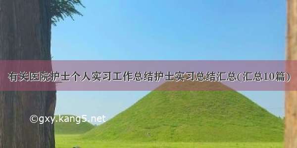 有关医院护士个人实习工作总结护士实习总结汇总(汇总10篇)