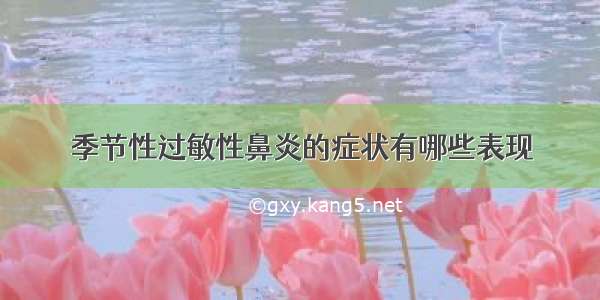 季节性过敏性鼻炎的症状有哪些表现