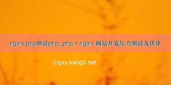 nginx php测试php_php + nginx 网站并发压力测试及优化